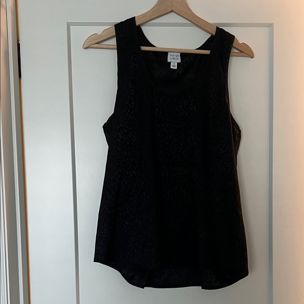 Chic Black Tank Top by Peyton Jensen (animal print)